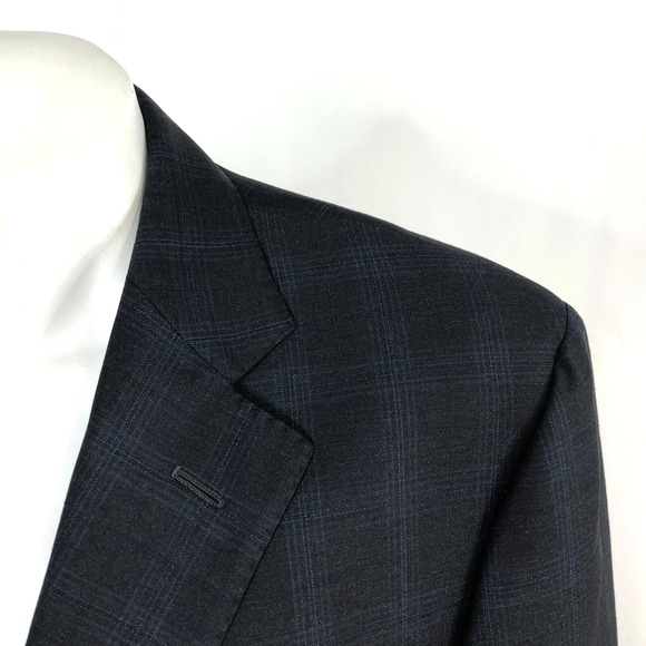 Ermenegildo Zegna Cloth 40 Gray Blue 100% Wool Blazer Sport Coat Jacket - Picture 2 of 16